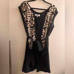 Tibi 100% Silk Belted Large Pockets Short Dress - Size 10